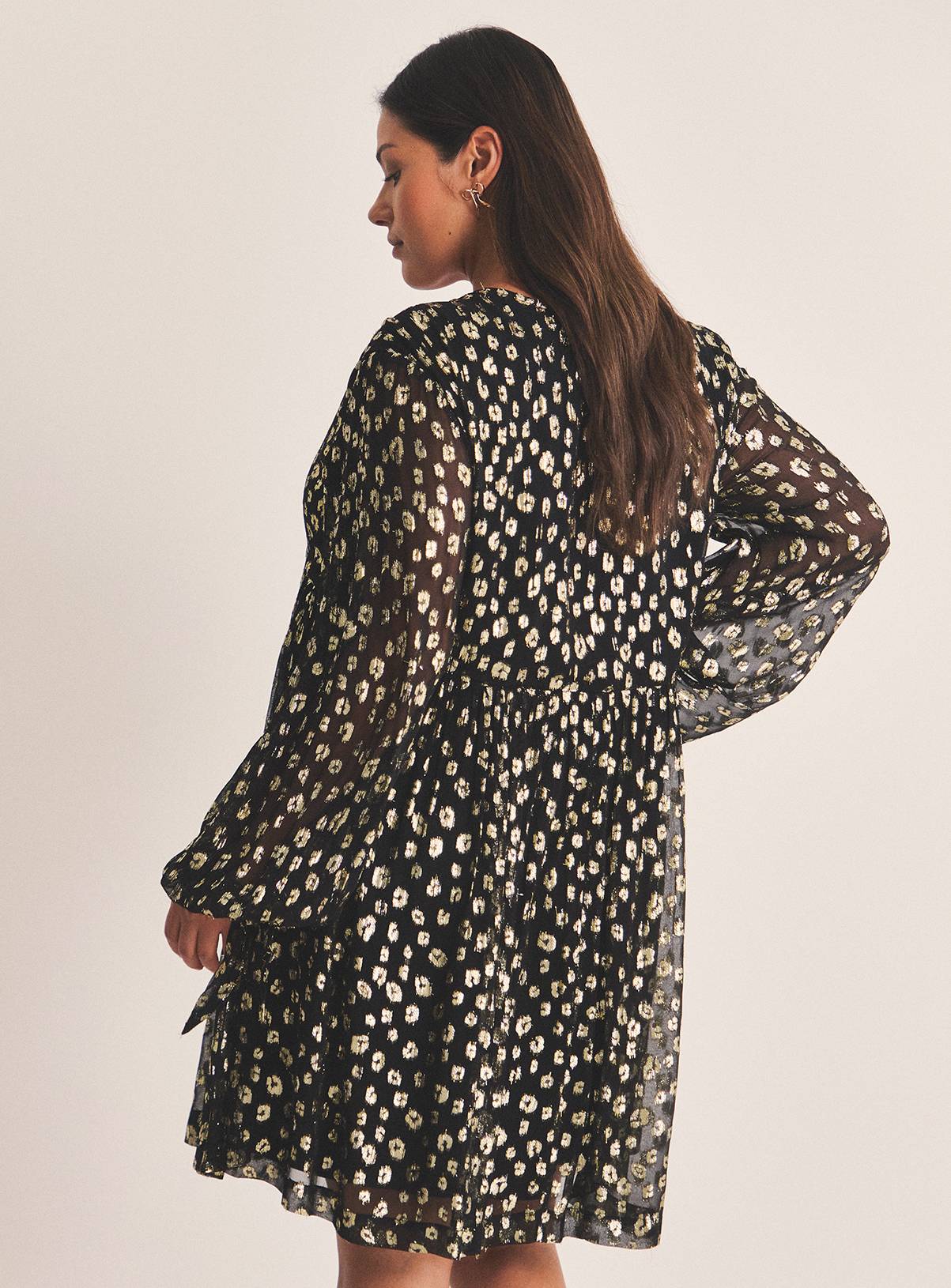 SIMPLY BE Animal Print Jacquard Smock Dress 32 - Image 2